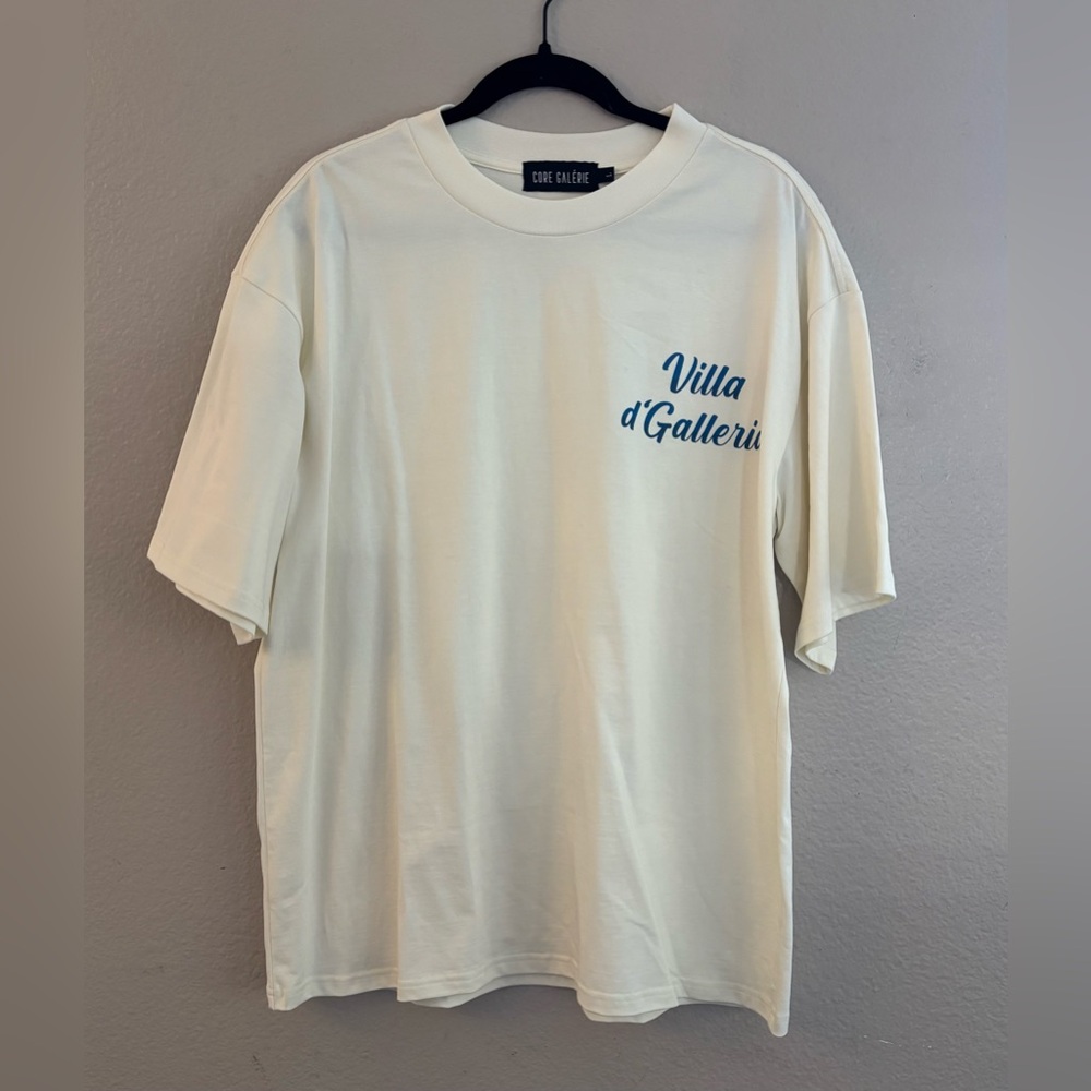 NWOT Villa d'Galleria Men T-Shirt in Bone White by the brand Core Galerie Sz Lg